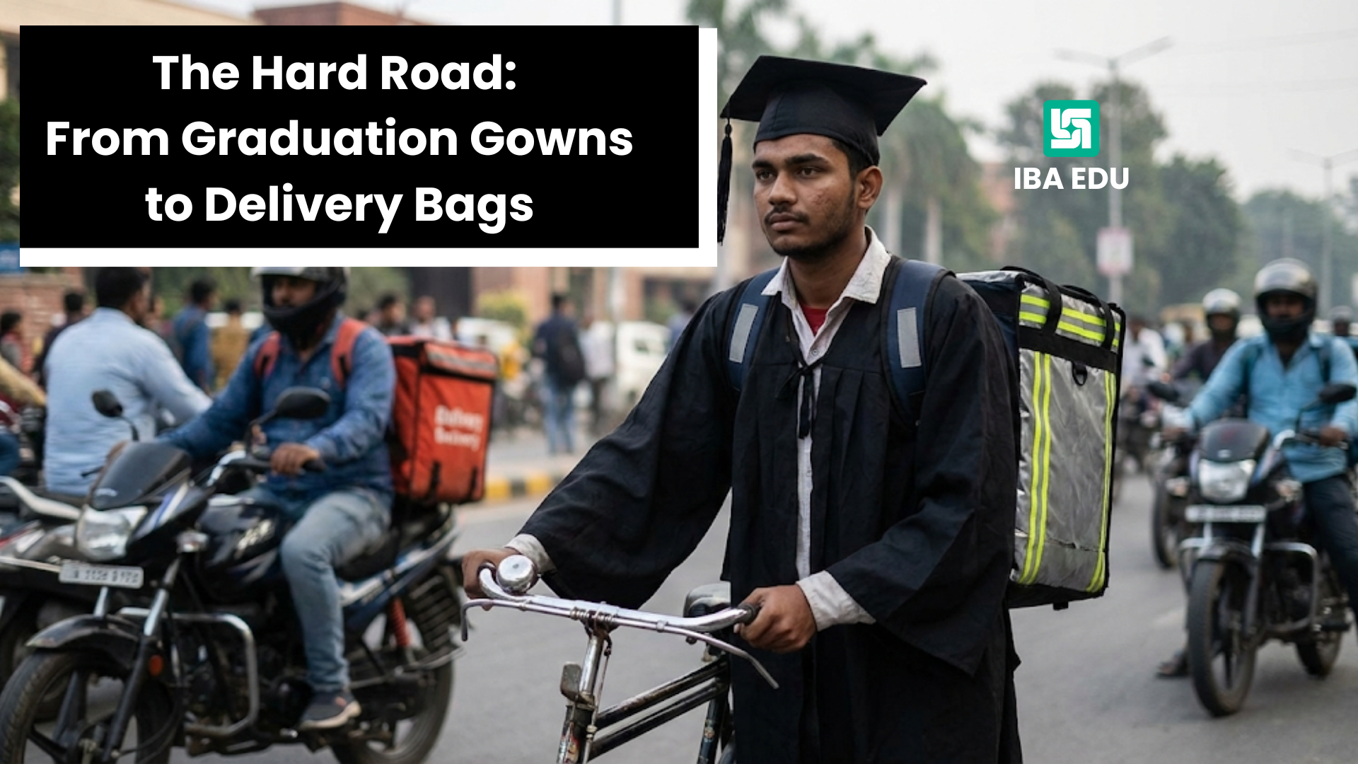 The Hard Road From Graduation Gowns to Delivery Bags