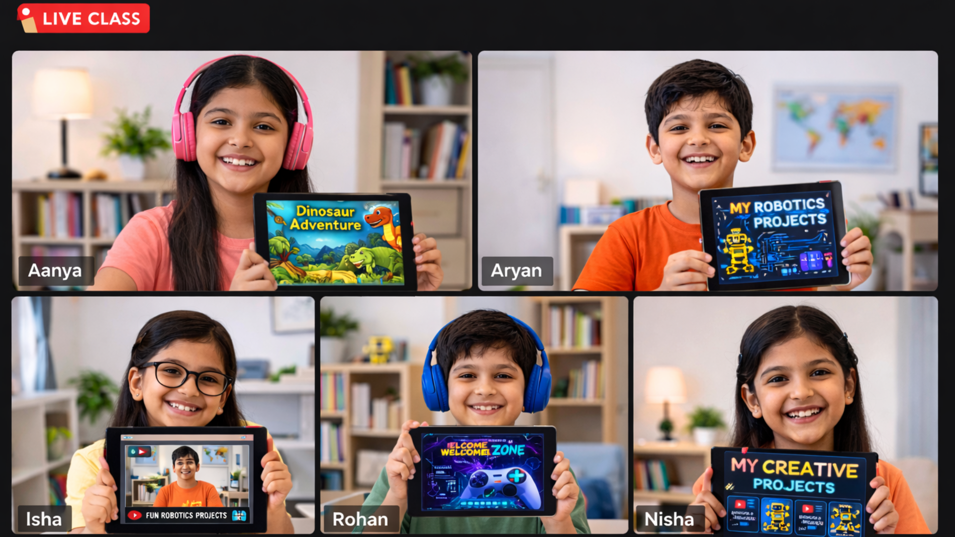 Children presenting their digital project confidently. (1)